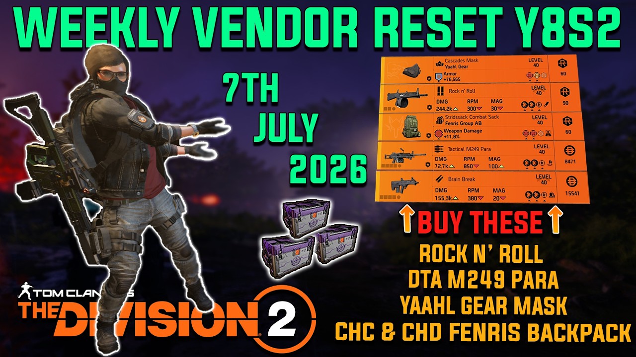 The Division 2 | 3X DZ XP + 2X DZ Funds! Weekly Vendor