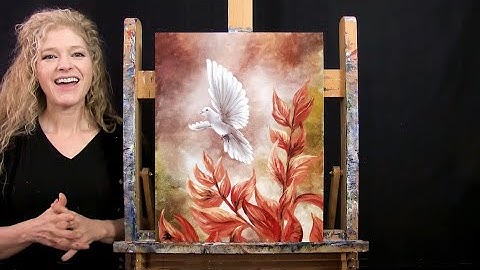 Learn How to Paint "AUTUMN DOVE" with Acrylic - Paint and Sip - Step by Step Animal Landscape Lesson