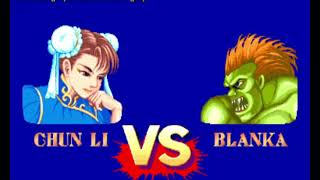 Street Fighter II champion edition. CHUN LI  VS  BLANCA