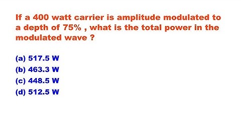 AMPLITUDE MODULATION SOLVED PROBLEM | CALCULATE TOTAL POWER OF THE AM SIGNAL | ESE | ISRO | BARC