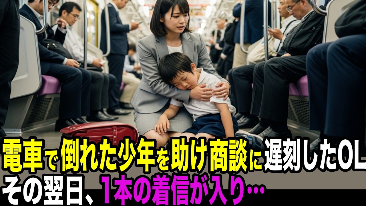 電車で倒れた少年を助け商談に遅れたOL。翌日、電話が鳴り止まず…