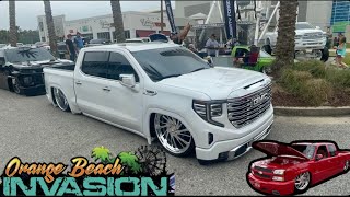 Orange Beach Invasion Truck Show Pt.1 Lifted & Bagged Trucks!