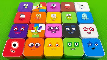 Numberblocks & Alphablocks - Looking For All Slime Coloring! Satisfying Slime ASMR