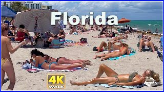 【4K】WALK Hollywood Beach SOUTH Florida USA awesome vlog