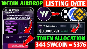 WCoin Finally Announced Listing Date | Wcoin Airdrop New Update | W-Coin Price Prediction Withdrawal