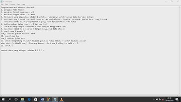 Program menghitung standar deviasi