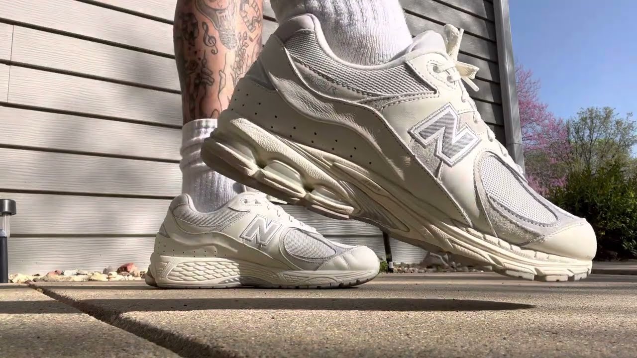 New Balance 2002r On Foot Look | White Sea Salt - YouTube