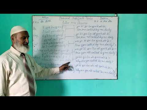 Ali Abdullah Sir Taught Active And Passive Of Present Indefinite Tense