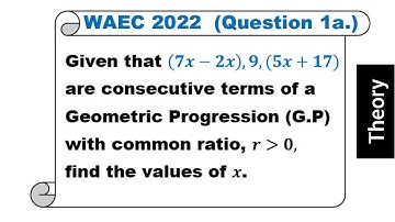 WAEC 2023: (Q. 1a) | 2022 WAEC Mathematics Past Question and Answers | Theory | Trending video