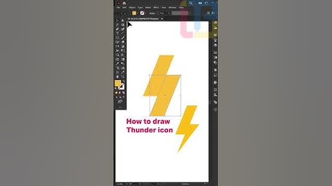 How to draw Thunder icon in Adobe illustrator beginner