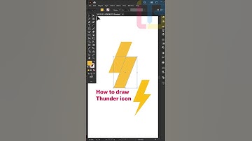 How to draw Thunder icon in Adobe illustrator beginner