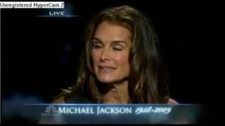 Celebrity Michael Jackson Funeral Memorial part 8 Brooke Shields Says Goodbye Wealth