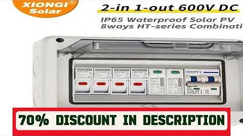 A must-have product! Solar photovoltaic PV Combiner Box With Lightning Protection 2 input 1 out DC