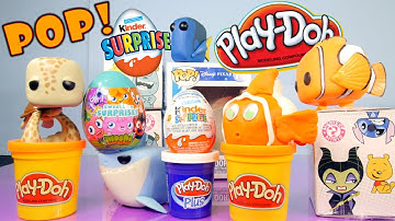 Play-Doh Disney Finding Nemo Full Pop Set How To Make Playdoh Nemo Mystery Mini Kinder Surprise Egg