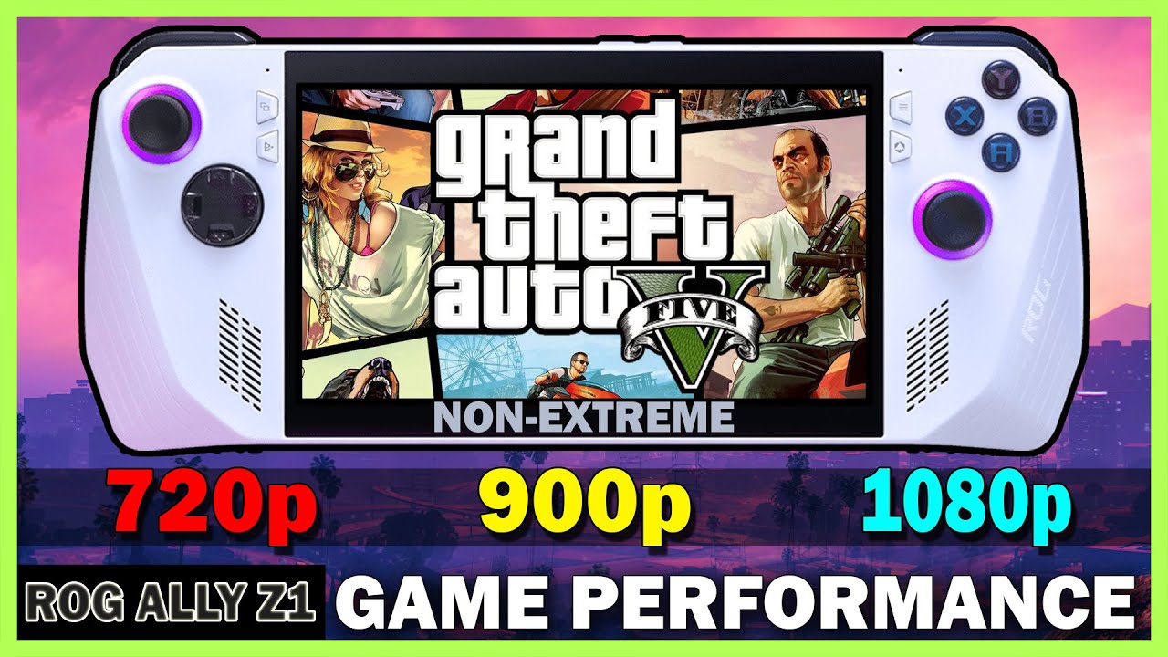 GTA 5 Legacy | Asus Rog Ally Z1 (NON-EXTREME) FPS Test & Gameplay | 720p/900p/1080p | LOWEST SETTING
