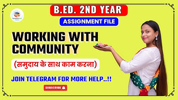 Working with Community Assignment File in English | B.Ed. 2nd Year | #ccsu #msu