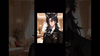 2-part black and white wolf #wolf #black #white #blackanimation