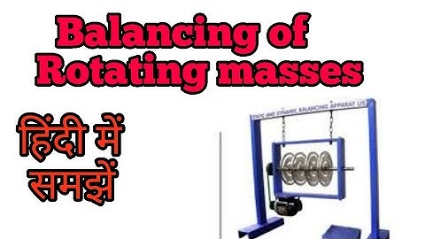 Balancing of rotating masses || Balancing of rotating masses in same plane || rotating masses