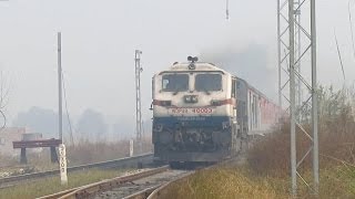 Irfca 12435Dibrugarh - New Delhi Rajdhani Blasts Past Kuchesar Road At Full Mps................