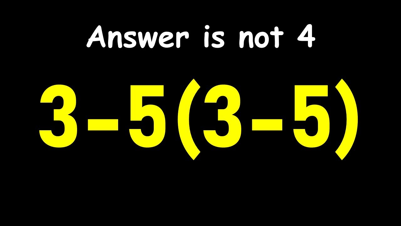 Most People Get This Math Question Wrong! - YouTube