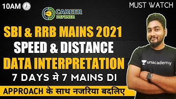 Time, Speed & Distance Data Interpretation For SBI & RRB PO/Clerk Mains 2021 || Career Definer ||