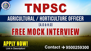 TNPSC | A.O & H.O | FREE MOCK INTERVIEW | Apply Now | TAF IAS ACADEMY