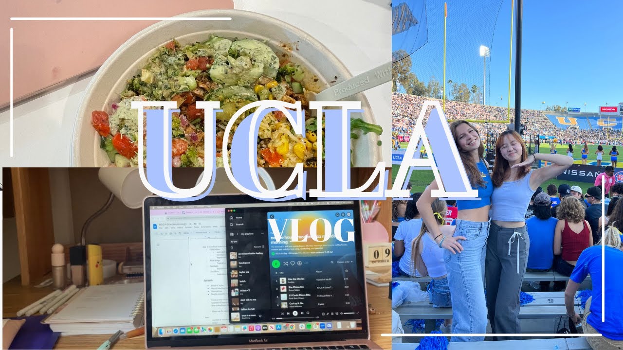 UCLA VLOG studying for midterms, football game, bagels & coffee 🥯