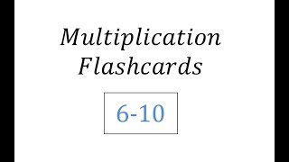 Multiplication Flashcards 6-10