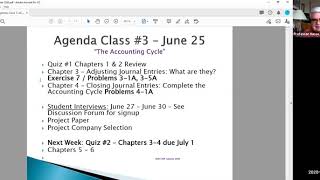 ACCT 203 Week 3 June 25, 2020 Class Recording