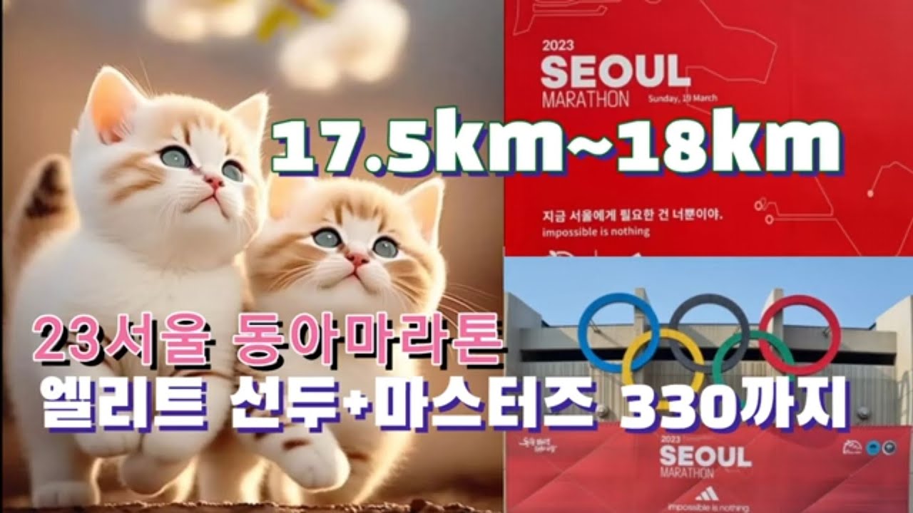 23서울국제 동아마라톤/17.5 그리고 18km지점 선수들과 함께한 공간속으로. - YouTube