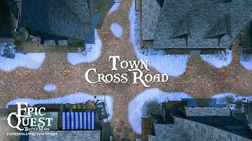 Epic Quest -Town Crossroad - Animated maps for role-playing and tabletop miniature games / D&D