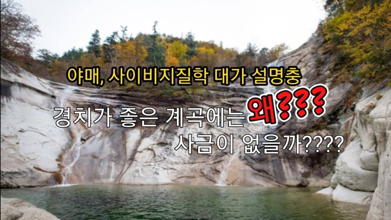 경치가 좋은 계곡에 사금이 없는 이유//개척탐사 기초이론