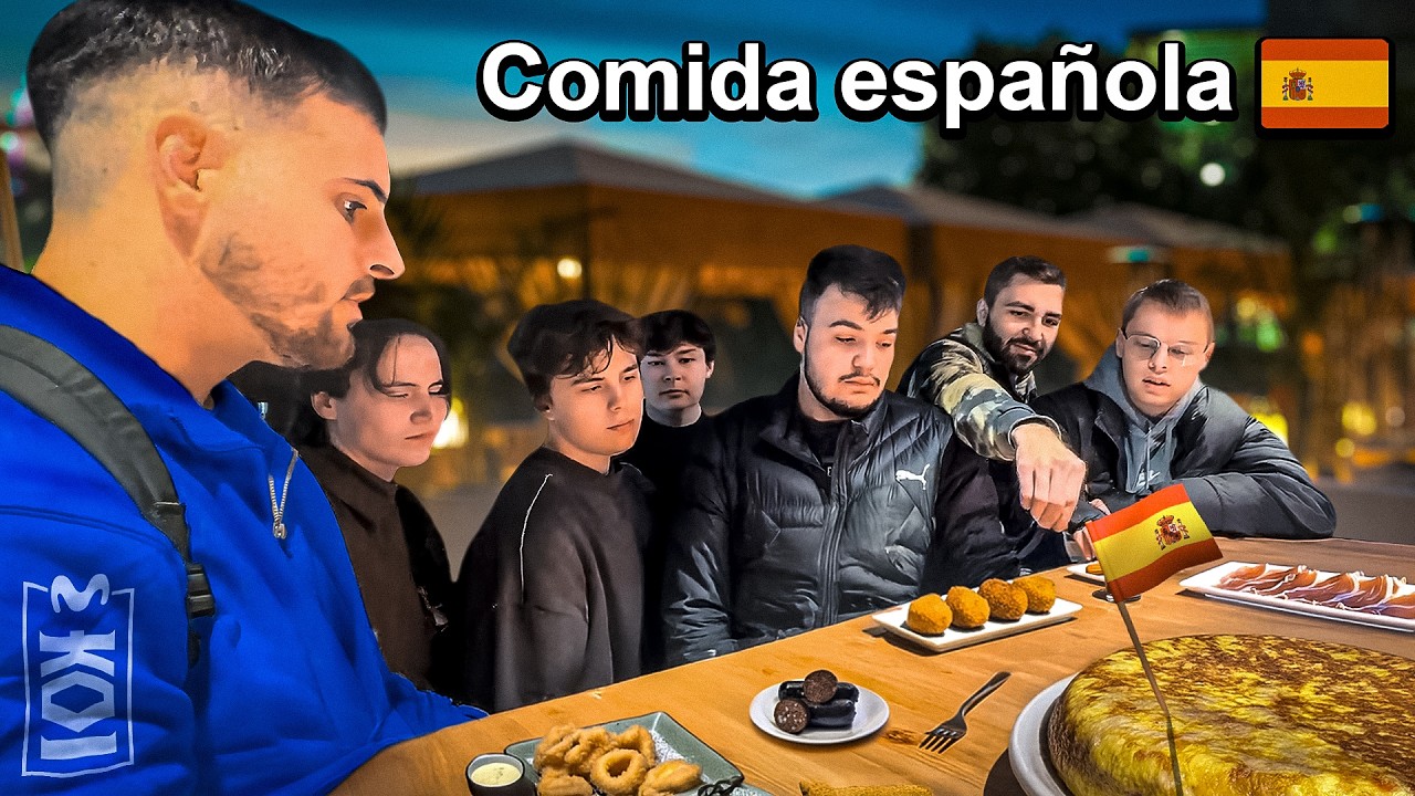 HE LLEVADO AL EQUIPO DE KOI A PROBAR COMIDA ESPAÑOLA.