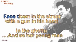 Video thumbnail of "Elvis Presley -  In the ghetto -  Instrumental"