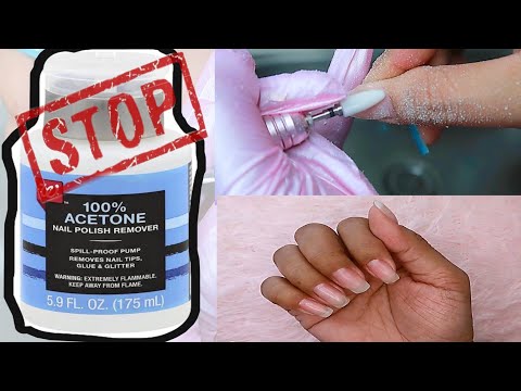 HOW TO REMOVE DIP POWDER EXTENSION USING ELECTRIC NAIL FILE AT HOME