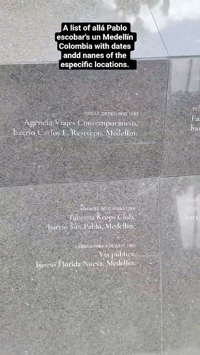 A list of all Pablo Escobar's bombings in Medellín, Colombia, with dates and . #fyp #viral #parati
