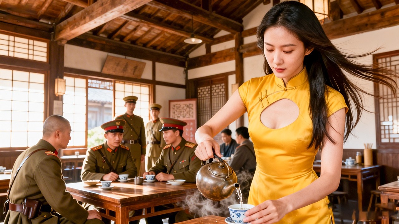 柔弱女子请日军喝茶，谁料茶中早已动手脚，敌军当场全部倒下！⚔️抗日 | 特种兵 | Kong Fu