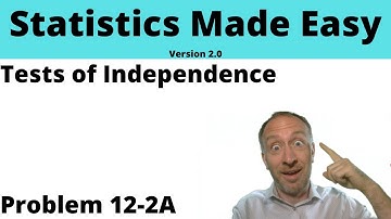 Statistics Module 12 V2 - Tests of Independence, Problem 12-2A