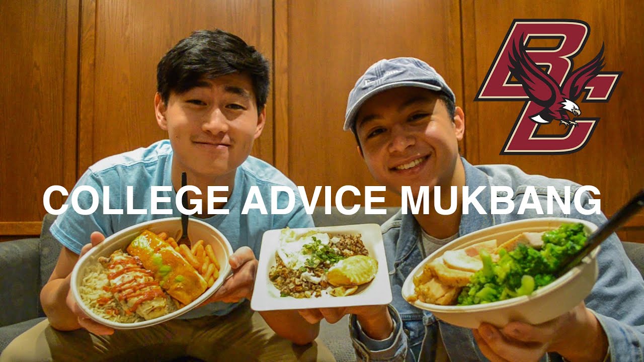 College Advice Mukbang (Boston College Q and A!)