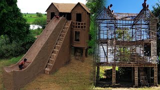 Build The Most Modern Mud Villa In The Forest