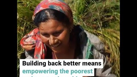 Building back better