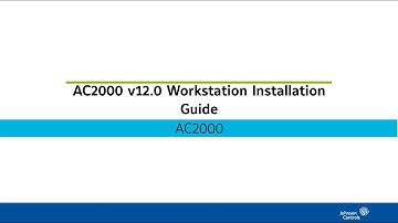 AC2000 v12 0 Workstation Installation Video