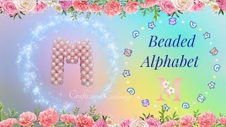 DIY / How to make beaded letters/ Beads keychain/ Beaded alphabet/ Beaded alphabet making class - 13
