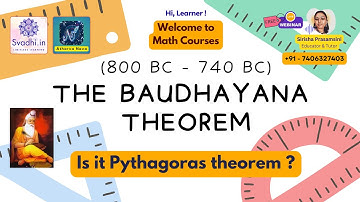 Baudhayana Sutra : Origins of Pythagoras theorem | Math Courses | Svadhi | Atharva Nava