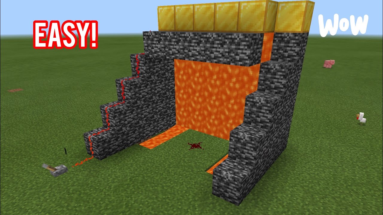 How to make a lava door EASY (Minecraft) YouTube