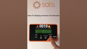 How To - Display Solis Inverter Version