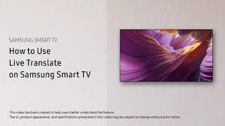 How To Use Live Translate On Samsung Smart Tv