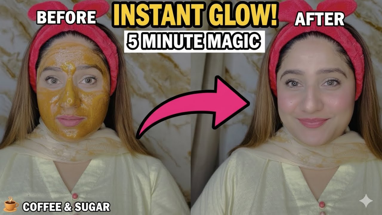 Get Crystal Clear Skin in 5 Mins ☕ DIY Coffee Facial at Home - YouTube