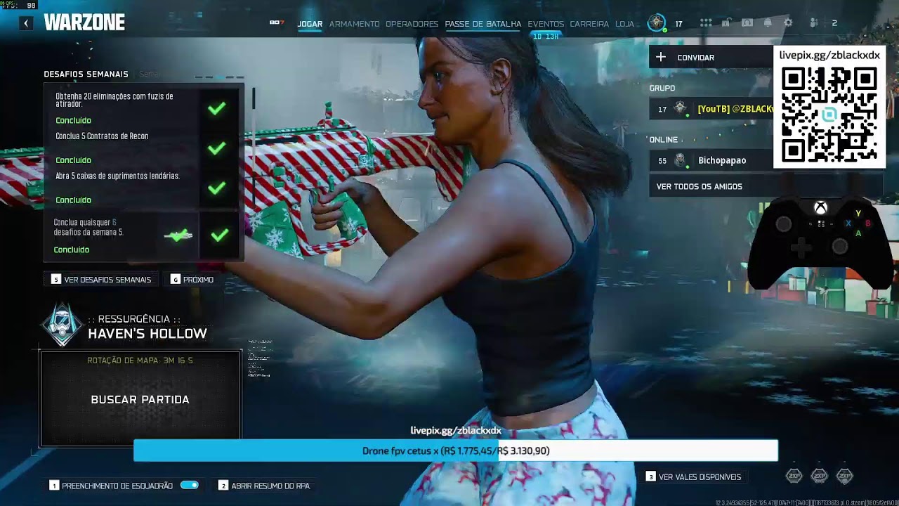 GRIND DE WARZONE PARA A RANKED | REBIRTH ISLAND | HAVENS HOLLOW ( DIA 9 )