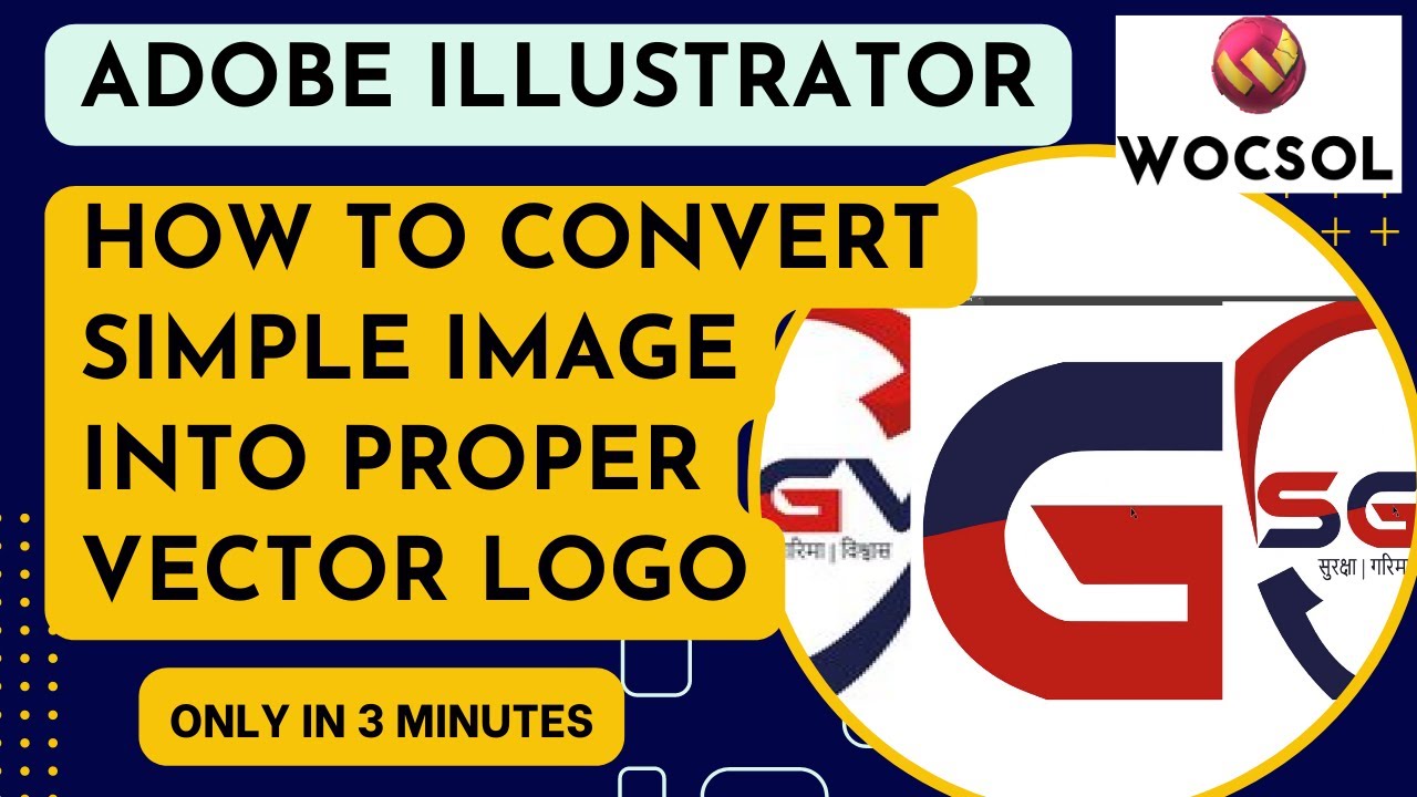How to Convert SIMPLE IMAGE into proper VECTOR LOGO - YouTube
